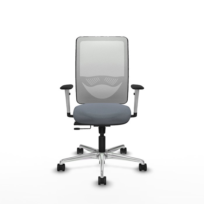 PIQUERAS Y CRESPO Silla de oficina Zulema con mecanismo Sincro/Traslack, Gris y Blanco PIQUERAS Y CRESPO Silla de oficina Zulema con mecanismo Sincro/Traslack, Gris y Blanco