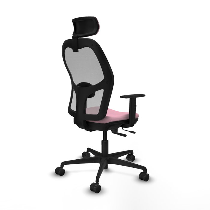 PIQUERAS Y CRESPO Silla de oficina Jorquera Rosa y Gris
