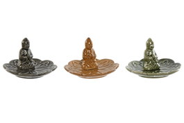 DKD Home Decor Soporte Incienso Gres Buda Surtido