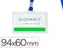 Q-connect Identificador kf17112 con Cordón Plano Azul y Apertura Lateral, 94x60 mm