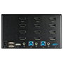 StarTech.com Conmutador KVM de 2 Puertos DisplayPort 1.2 para 4 Monitores - 4K 60Hz UHD HDR - Audio y Hotkeys - Ref: DP 1.2 KVM Umschalter