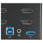 StarTech.com Conmutador KVM de 2 Puertos DisplayPort 1.2 para 4 Monitores - 4K 60Hz UHD HDR - Audio y Hotkeys - Ref: DP 1.2 KVM Umschalter
