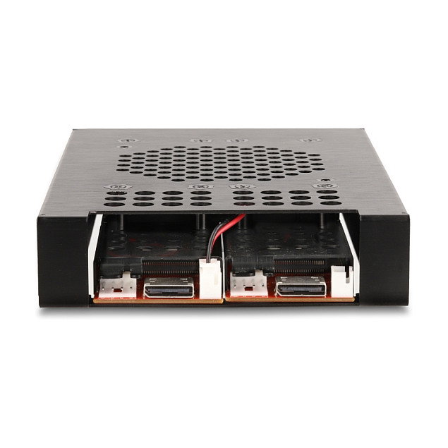 DeLOCK Rack móvil de 3.5 pulg. para 2 x SSD M.2 NVMe con OcuLink SFF-8612 DeLOCK Rack móvil de 3.5 pulg. para 2 x SSD M.2 NVMe con OcuLink SFF-8612