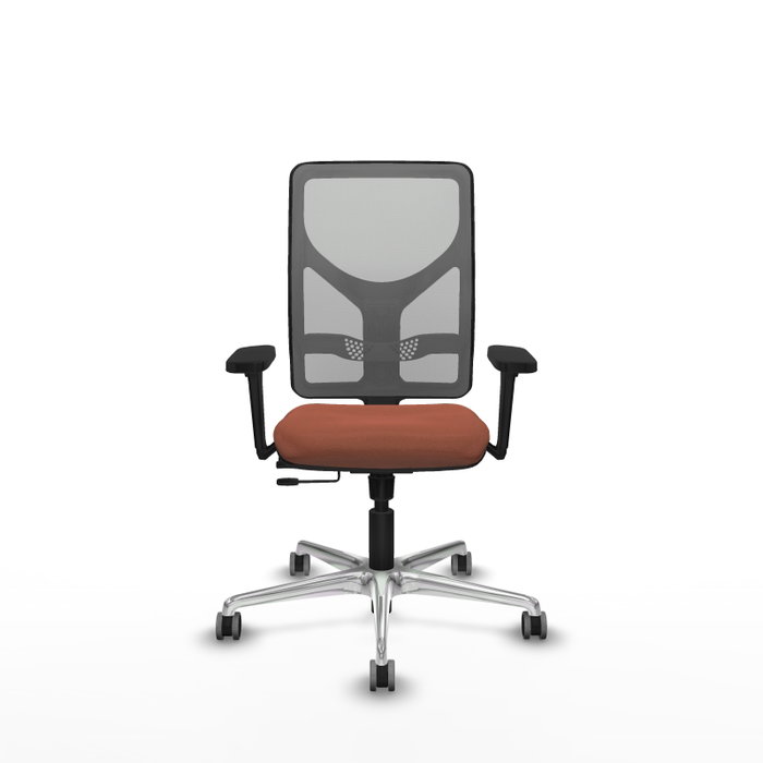 PIQUERAS Y CRESPO Silla de oficina Motilla con mecanismo Sincro/Traslack, brazos 3D y malla gris