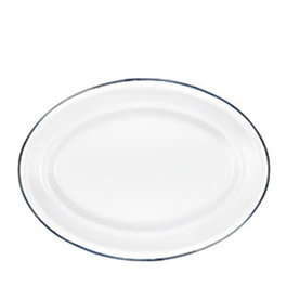 Ibili Set de 6 Fuentes Oval de Acero Esmaltado 35x24 cm