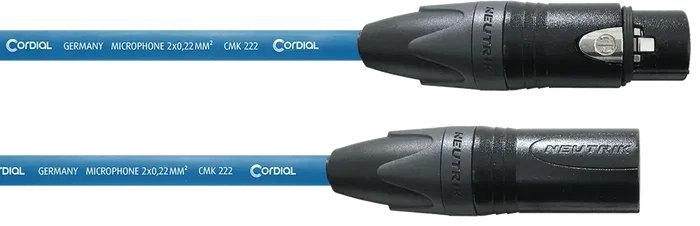 Cordial Cable de Micrófono XLR 10 Metros Azul