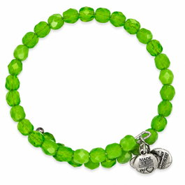 Alex And Ani Pulsera Bohem Verde con Cierre Ajustable