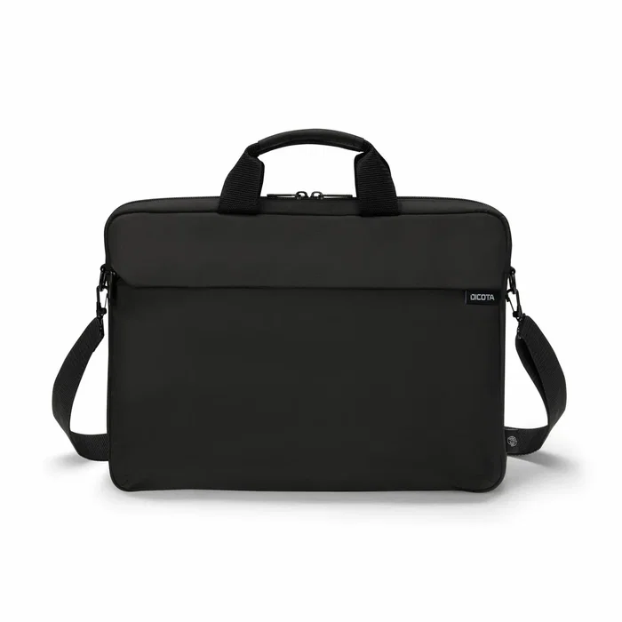 Dicota D32090-RPET Maletín para Portátil 12.5" (31.8 cm) Negro, Poliéster y PET Reciclado, con Tirante y Múltiples Bolsillos, 290g
