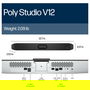 HP Poly Studio V12 Video Bar USB, Sin Fuente de Alimentación, EMEA INTL Inglés, Enchufe Euro