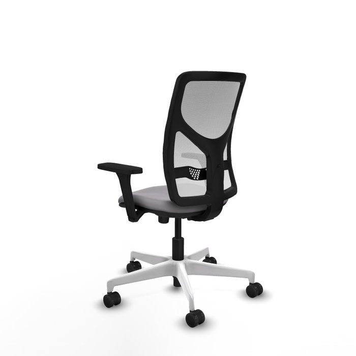PIQUERAS Y CRESPO Silla de oficina Motilla con mecanismo Sincro, Gris y Blanco