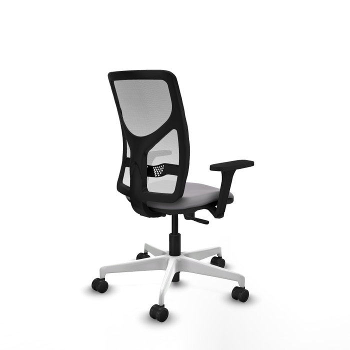 PIQUERAS Y CRESPO Silla de oficina Motilla con mecanismo Sincro, Gris y Blanco