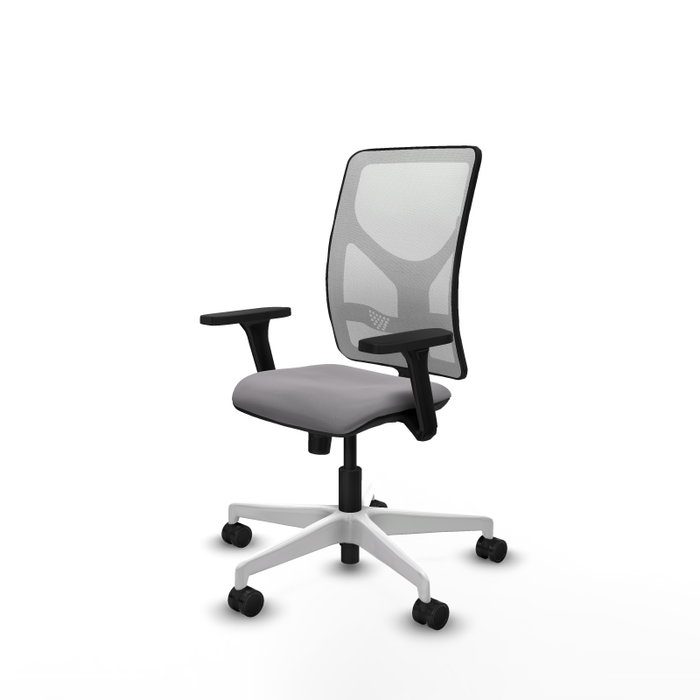 PIQUERAS Y CRESPO Silla de oficina Motilla con mecanismo Sincro, Gris y Blanco