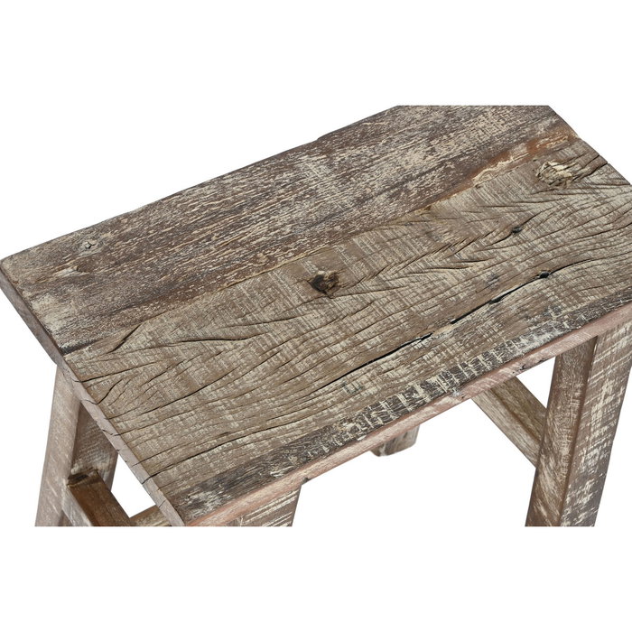 DKD Home Decor Mesita Auxiliar de Madera Reciclada Blanco Decape DKD Home Decor Mesita Auxiliar de Madera Reciclada Blanco Decape