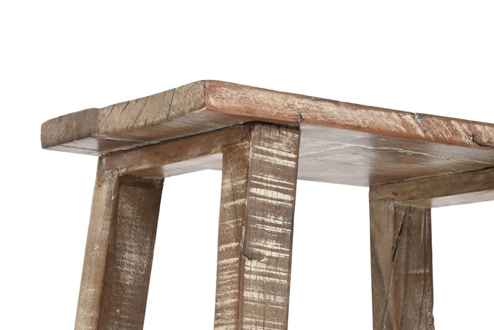 DKD Home Decor India recycled 1c25 Mesita Auxiliar Blanco Madera Reciclada 45 x 25 x 51 cm