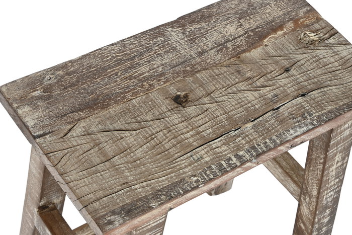 DKD Home Decor India recycled 1c25 Mesita Auxiliar Blanco Madera Reciclada 45 x 25 x 51 cm