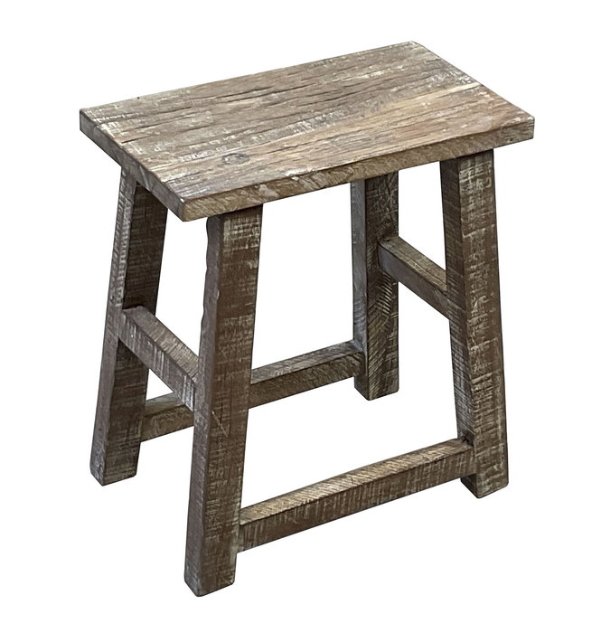 DKD Home Decor India recycled 1c25 Mesita Auxiliar Blanco Madera Reciclada 45 x 25 x 51 cm