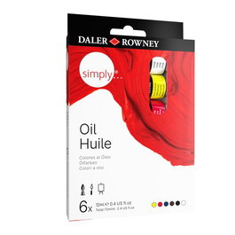 Pintura Oleo Daler Rowney Simply Oil 12 Ml (Tubo) Estuche De 6