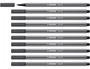 Stabilo Pen 68 Gris Intenso 1,0 mm Pack de 10 unidades