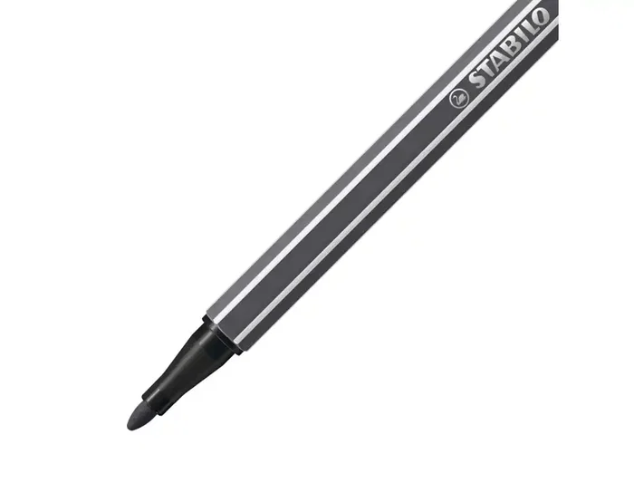 Stabilo Pen 68 Rotulador Acuarelable Gris Azulado Intenso, Punta Gruesa 1mm, Tinta Base Agua