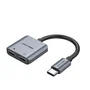 Vention Conversor USB Tipo-C Macho a 2 Hembras (Audio y Carga) - BGZHA