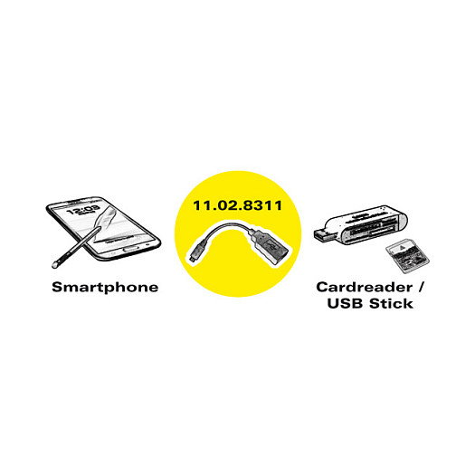 ROLINE Cable USB 2.0 Micro B Macho a USB A Hembra OTG 0.15 m Negro - Referencia 11.02.8311