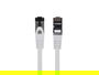 Lanberg Cable de Red Latiguillo Cat.8.1 S/FTP 25 cm Gris, Apantallado, 40 Gbps, 2000 MHz, LSZH, AWG 26, para Rack o Panel de Parcheo