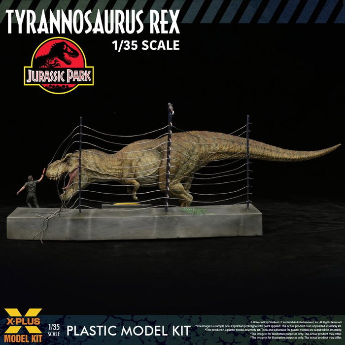 X-Plus Jurassic Park Kit de Modelo de Plástico Escala 1/35 Tyrannosaurus Rex X-Plus Jurassic Park Kit de Modelo de Plástico Escala 1/35 Tyrannosaurus Rex