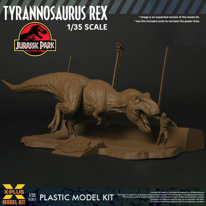 X-Plus Jurassic Park Kit de Modelo de Plástico Escala 1/35 Tyrannosaurus Rex X-Plus Jurassic Park Kit de Modelo de Plástico Escala 1/35 Tyrannosaurus Rex