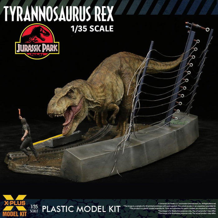 X-Plus Jurassic Park Kit de Modelo de Plástico Escala 1/35 Tyrannosaurus Rex X-Plus Jurassic Park Kit de Modelo de Plástico Escala 1/35 Tyrannosaurus Rex