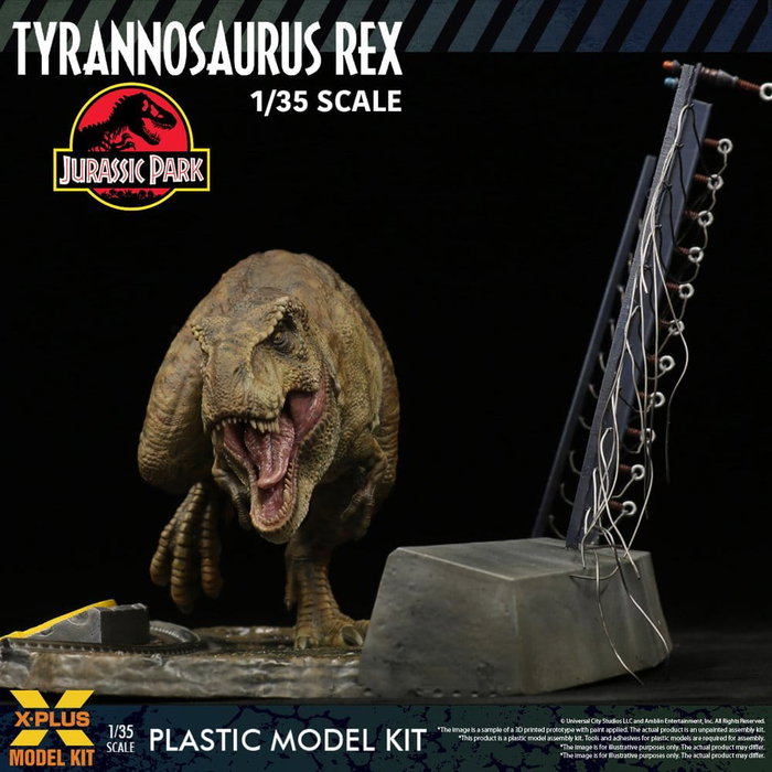 X-Plus Jurassic Park Kit de Modelo de Plástico Escala 1/35 Tyrannosaurus Rex X-Plus Jurassic Park Kit de Modelo de Plástico Escala 1/35 Tyrannosaurus Rex