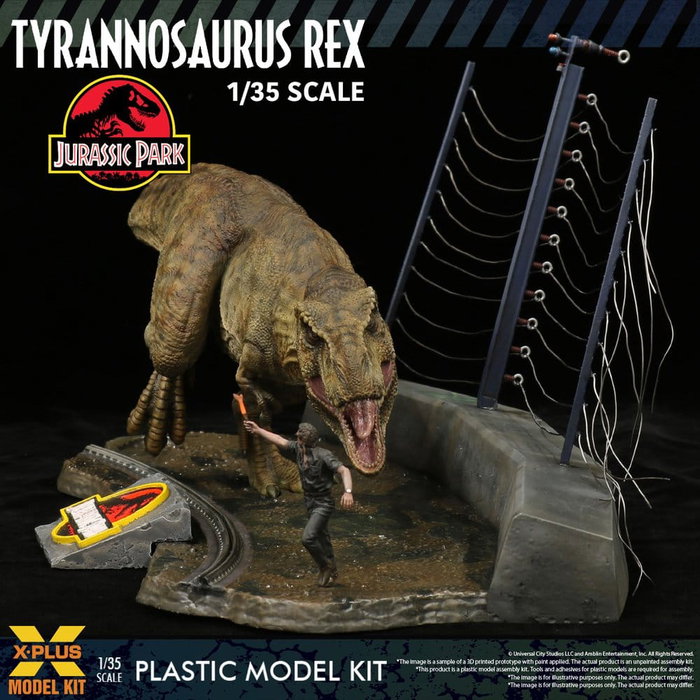 X-Plus Jurassic Park Kit de Modelo de Plástico Escala 1/35 Tyrannosaurus Rex X-Plus Jurassic Park Kit de Modelo de Plástico Escala 1/35 Tyrannosaurus Rex
