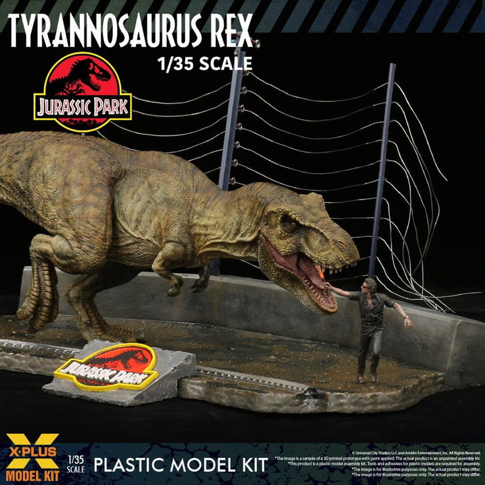 X-Plus Jurassic Park Kit de Modelo de Plástico Escala 1/35 Tyrannosaurus Rex X-Plus Jurassic Park Kit de Modelo de Plástico Escala 1/35 Tyrannosaurus Rex