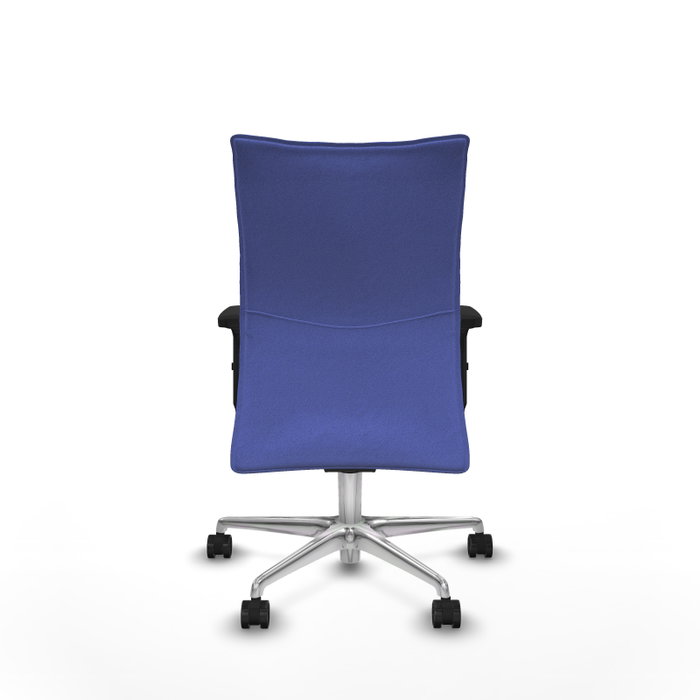 PIQUERAS Y CRESPO Silla Albacete Confidente Azul Claro con Mecanismo Sincro y Base de Aluminio