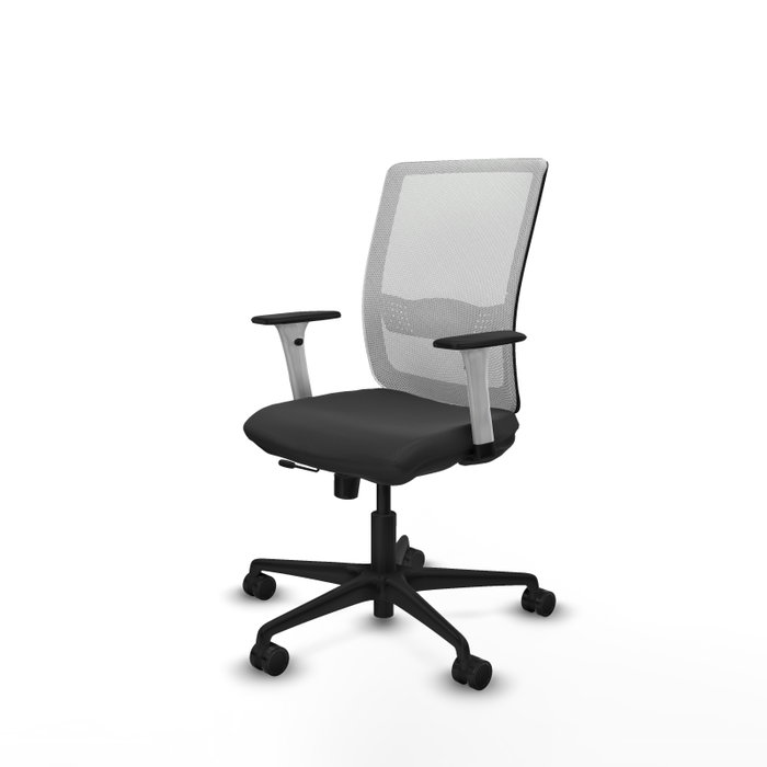 PIQUERAS Y CRESPO Silla de oficina Haches Gris oscuro y Blanco