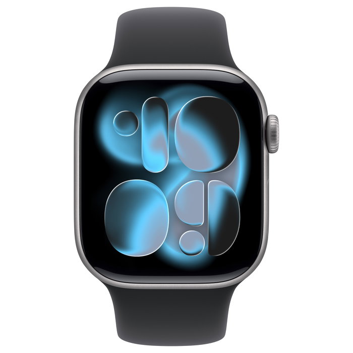 Apple Watch Series 11 42mm GPS + Cellular Gris espacial con Correa deportiva negra S/M