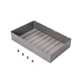 Emuca Cajón metálico para armarios y vestidores Quartz, 640 (M80), Acero, Titanio