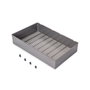 Emuca Cajón metálico para armarios y vestidores Quartz, 640 (M80), Acero, Titanio
