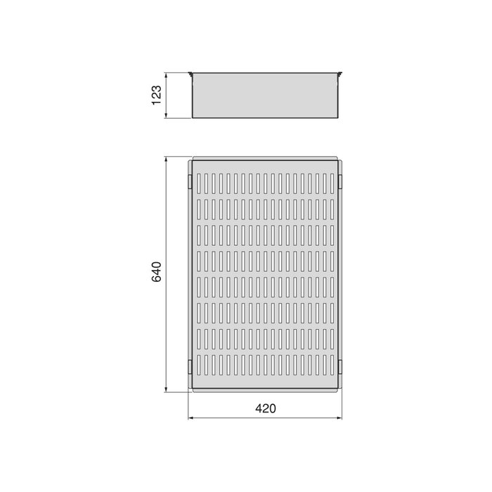 Emuca Cajón metálico para armarios y vestidores Quartz, 640 (M80), Acero, Titanio Emuca Cajón metálico para armarios y vestidores Quartz, 640 (M80), Acero, Titanio