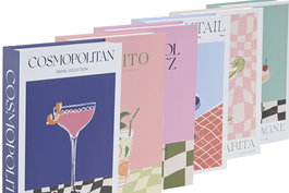 DKD Home Decor Caja Libro Basicos Multicolor 4.2 x 26.5 x 17 cm (6 Unidades) Material Carton Estilo Cocktails