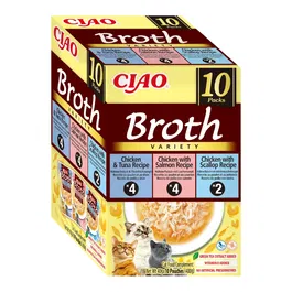 Churu Multipack Caldo de Pollo, Salmón y Atún 10x40 gr