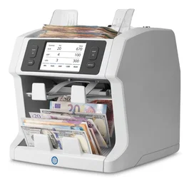 Safescan 2995-SC Contador de billetes Blanco con Doble Bandeja