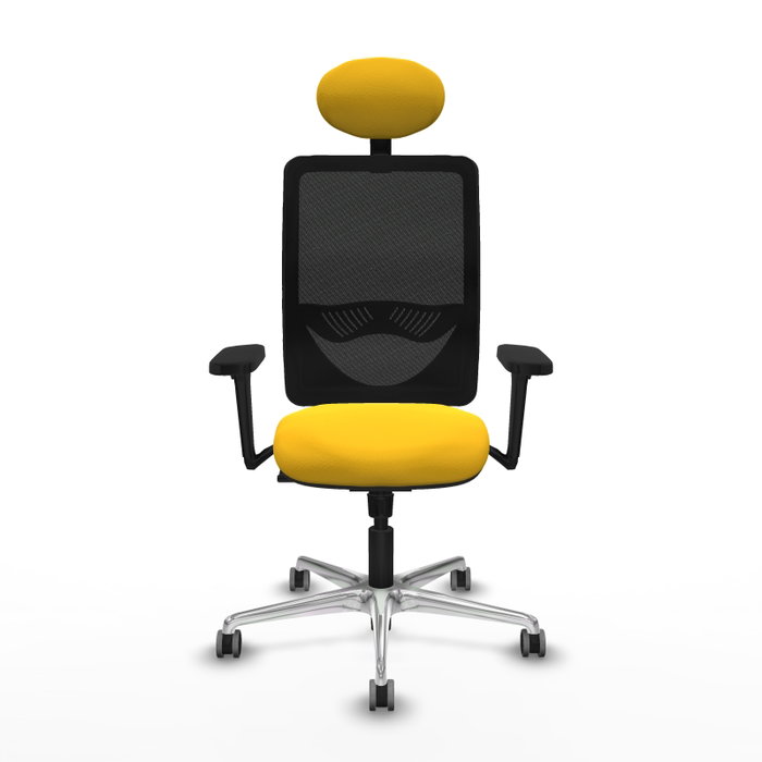 PIQUERAS Y CRESPO Silla de oficina Zulema con mecanismo Sincro, Amarillo y Negro PIQUERAS Y CRESPO Silla de oficina Zulema con mecanismo Sincro, Amarillo y Negro