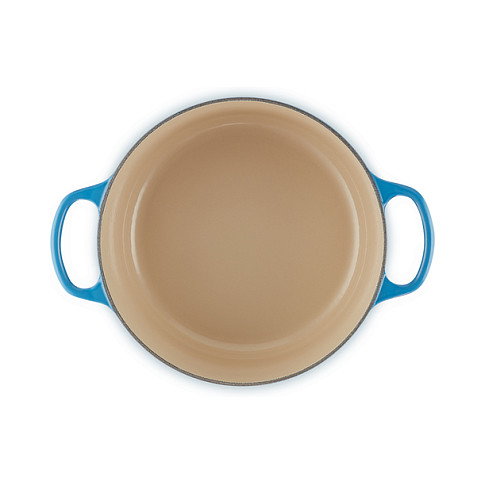 Le Creuset 21177242202430 Signature Hierro Fundido Bräter con Tapa, 24 cm, Azul Azure