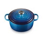 Le Creuset 21177242202430 Signature Hierro Fundido Bräter con Tapa, 24 cm, Azul Azure