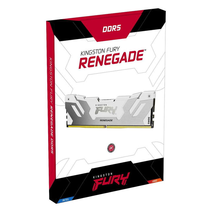 Kingston FURY Renegade RGB White DDR5 RAM 64GB Kit (2x32GB) 6400MT/s CL32 DIMM Kingston FURY Renegade RGB White DDR5 RAM 64GB Kit (2x32GB) 6400MT/s CL32 DIMM