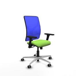 PIQUERAS Y CRESPO Silla de oficina Motilla con mecanismo Sincro, color Pistacho y Azul