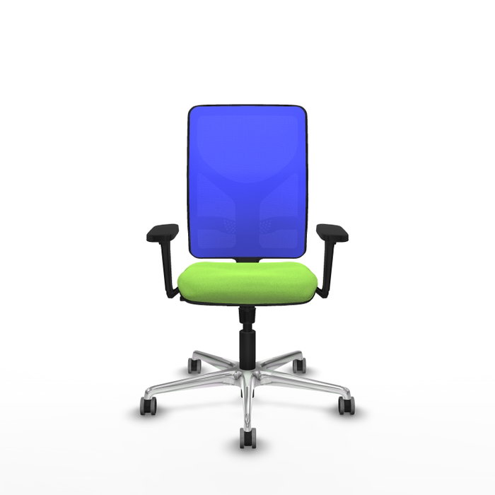 PIQUERAS Y CRESPO Silla de oficina Motilla con mecanismo Sincro, color Pistacho y Azul