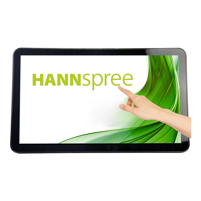 Hannspree HO245PTB Monitor Táctil 23.8" Full HD IPS 1920x1080 con Puertos HDMI, DisplayPort y VGA, Multi-Touch, Negro