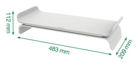 Leitz Soporte Elevador para Monitor Ajustable Gris Ergo 65040085