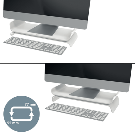 Leitz Soporte Elevador para Monitor Ajustable Gris Ergo 65040085